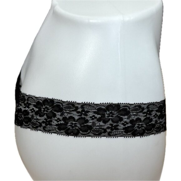 Honeydew Intimates M/L Pink-Black Heart Lace Waist Bow Thong Panties-Set of 2 - Picture 5 of 10